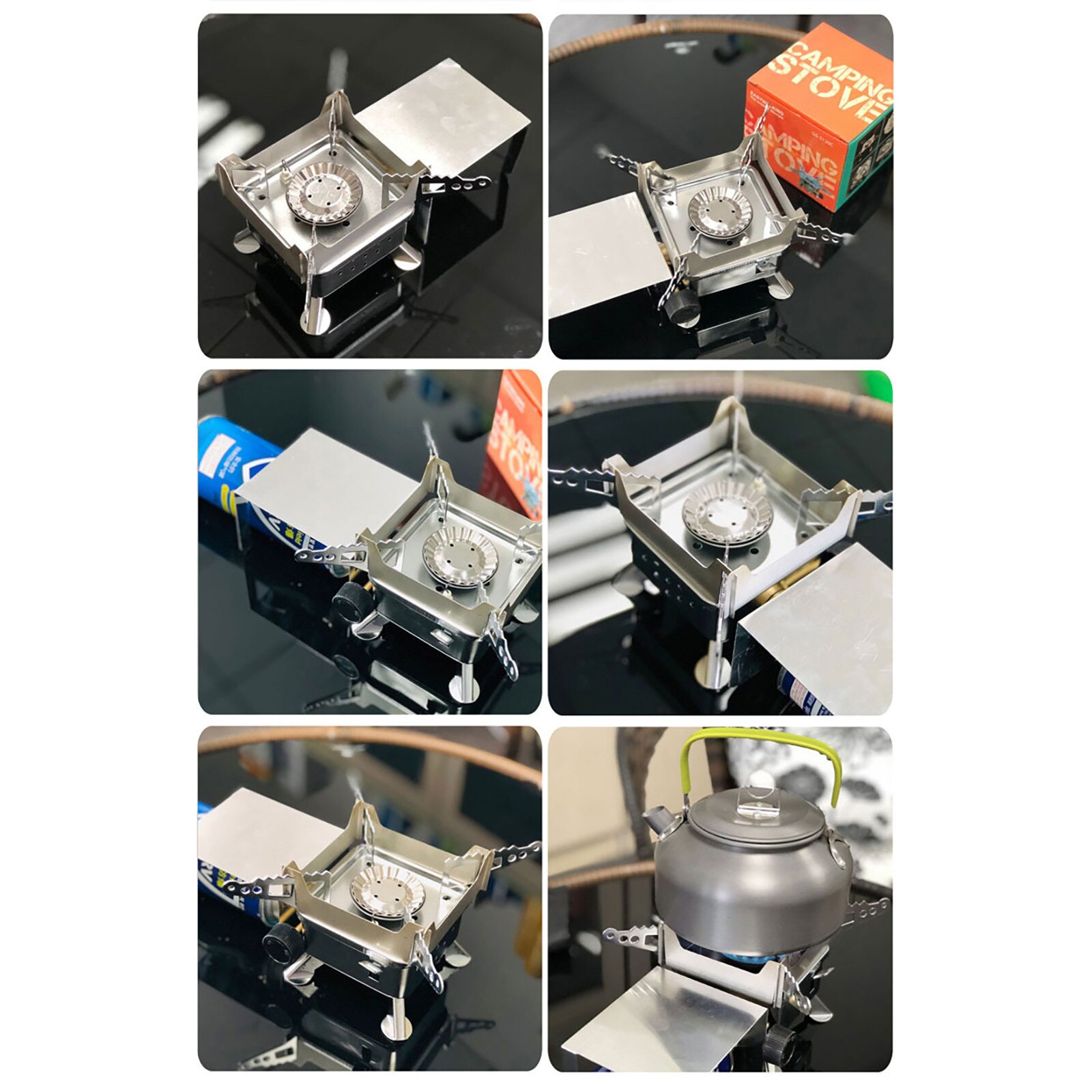 Portable Outdoor Fast-Heating Pot Utensil Camping Traveling Tableware With Gas Stove for Cooking Hiking Picnic Set