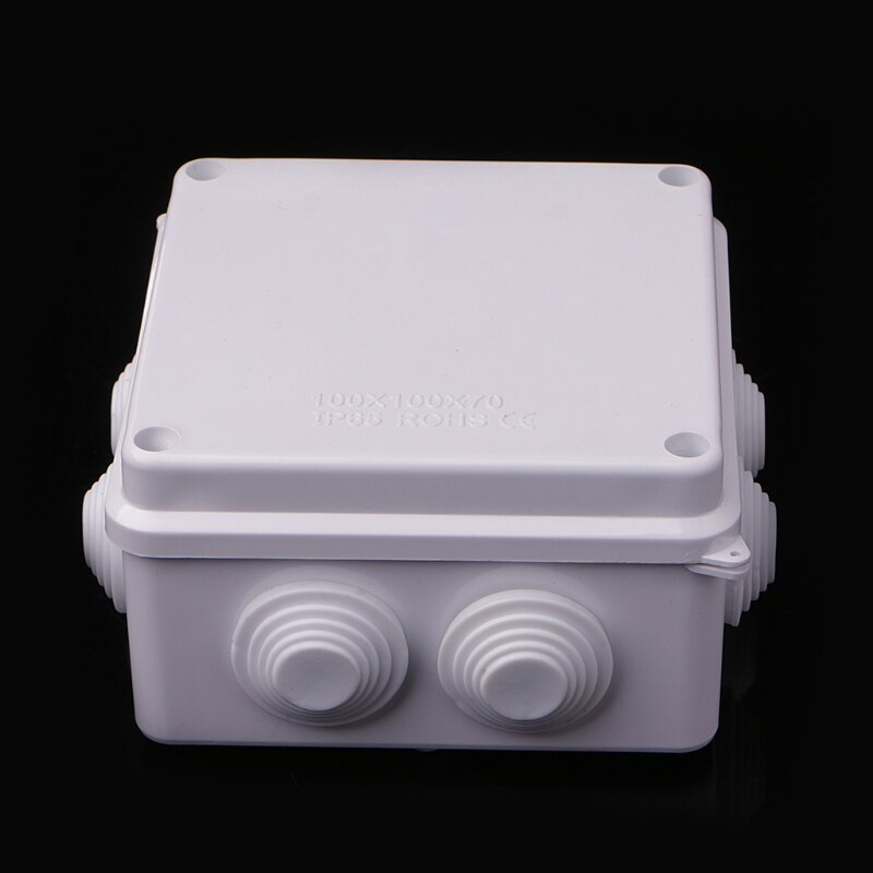 Waterproof Plastic Enclosure Case Power Junction Box IP65 100mm x 100mm x 70mm