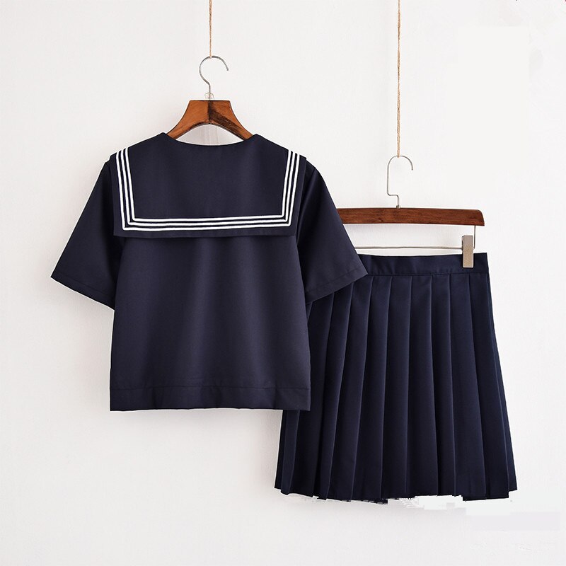 Meninas Uniforme Escolar Japonês Japão Marinheiro da Marinha Uniforme de Formatura Roupas Camisa Da Escola Alunos Saia Conjuntos
