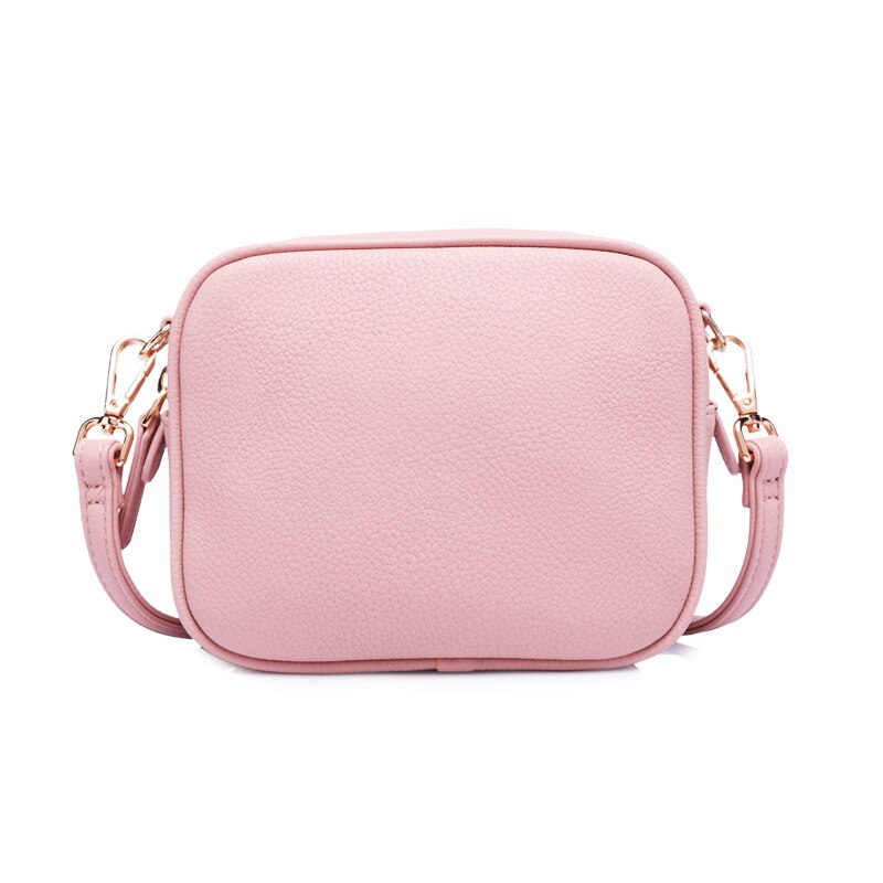 Mini Bolso con solapa para teléfono móvil para mujer, bolsa pequeña cuadrada de cuero PU, con solapa de color puro, buena