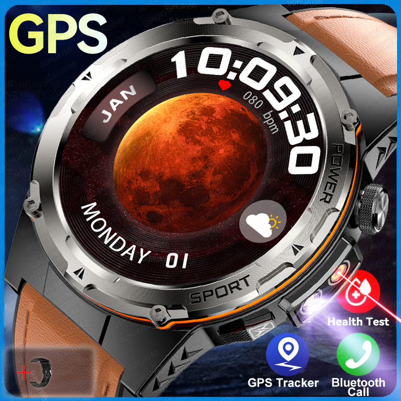 2025 novo para xiaomi ios militar smartwatch ip68 à prova dip68 água esportes ao ar livre rastreador de fitness monitor saúde bt chamada laser infravermelho: Verde