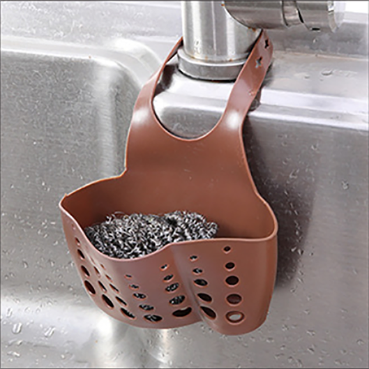 Køkken tilbehør justerbar snap vask svamp opbevaringsstativ vask rack afløbsstativ sil dræning opbevaring kurv køkken gadget: 2