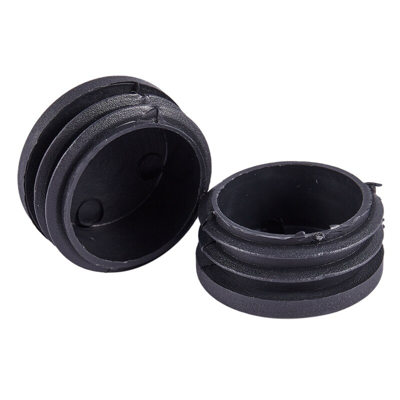 Plastic Caps Round Tubing Tube Insert Covers 40mm Dia 5 Pcs Black