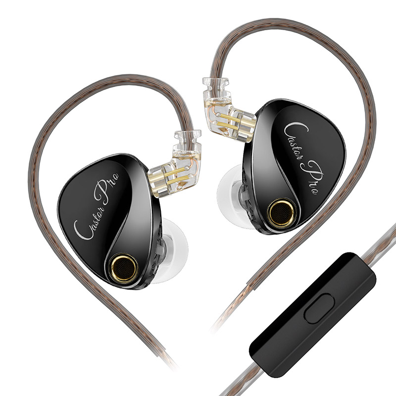 KZ Castor PRO Kabelgebundene In-Ear-Kopfhörer, dynamische Treiber, hochwertige, abstimmbare Kopfhörer, HiFi-Sound, IEM-Bass-Kopfhörer, Gaming-Headset: Lila