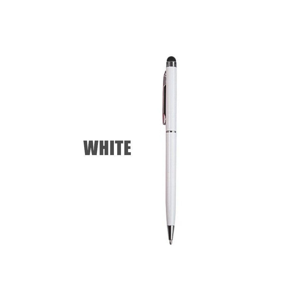 Colors Universal Touch Pen 2 in 1 Stylus Drawing Pens Screen Capacitive Screen Caneta for Tablet Phone Pencil Accessories: WHITE