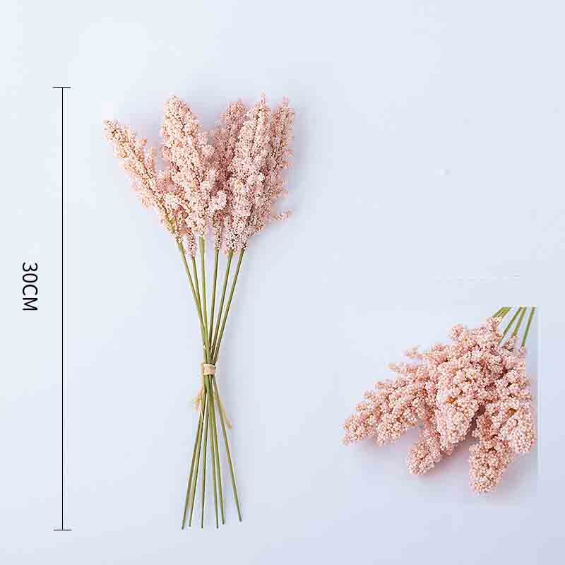 Billig 6 stk/pak kunstig vanilje mini skum bær spids kunstig blomsterbuket til hjemmet plante vægdekoration grai: 1
