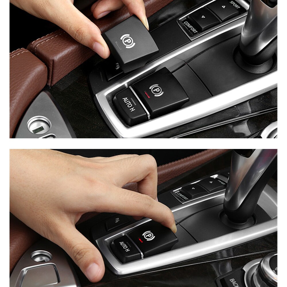 Botón de freno de mano para coche, para BMW F10, F11, F12, F01, F02, F04, F06, F07, , llave electrónica de freno de mano + botón automático 201407