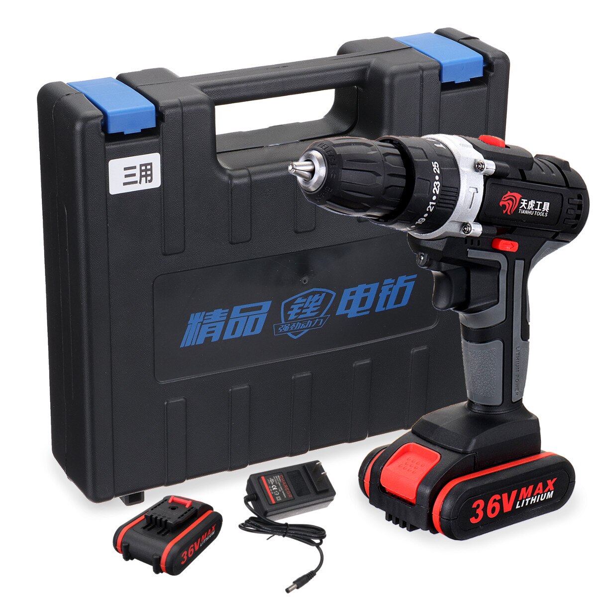 36V Brushless Electric Drill 28N.M Dual Speed Cordless Screwdriver 1 or 2 Li-ion Battery Mini Electric Power Screwdriver Drill