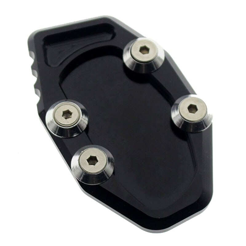 For YAMAHA YZF R25 R3 MT25 MT03 MT-03 Motorcycle Foot Kickstand Side Stand Extension Pad Plate Enlarger Cover: Black