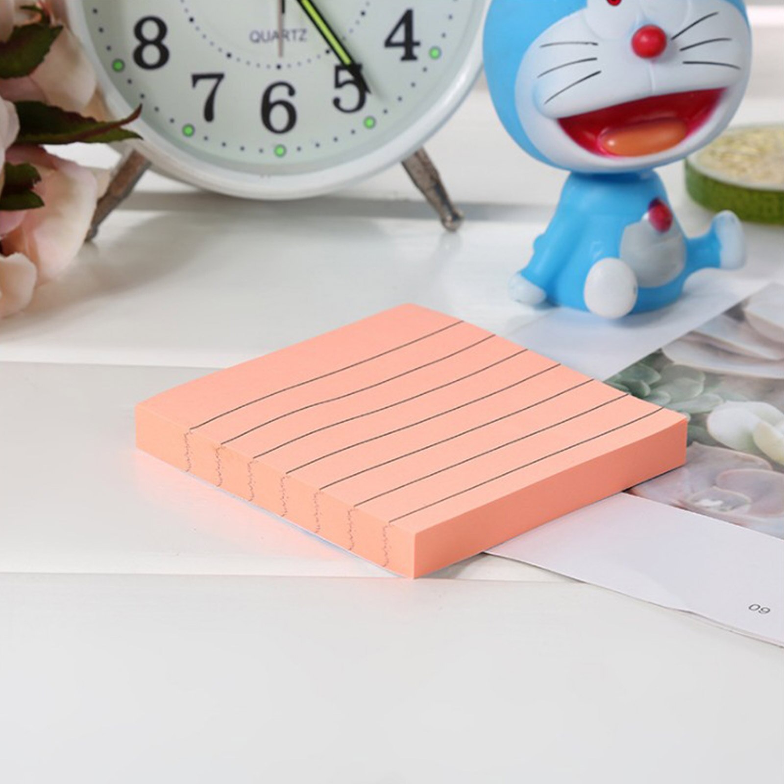 Lined Sticky Notes Colorful Super Sticking Power Memo Pad Strong Adhesive Note Simple Striped Paper Memo Pad Removable