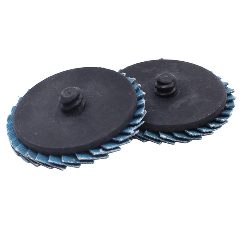 Disco de lija con solapa de 50Mm y 2 pulgadas para herramientas abrasivas Rolor Roll Lock se adapta a la rueda de pulido de Metal de hierro y eliminación de óxido