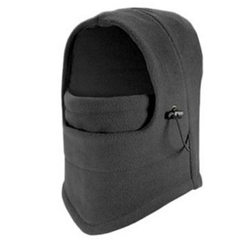 Winter outfly winter bivakmuts winddichte muts met masker unisex skimuts heren winter fleece muts gewikkelde warme muts ski warme mutsen: Donkergrijs