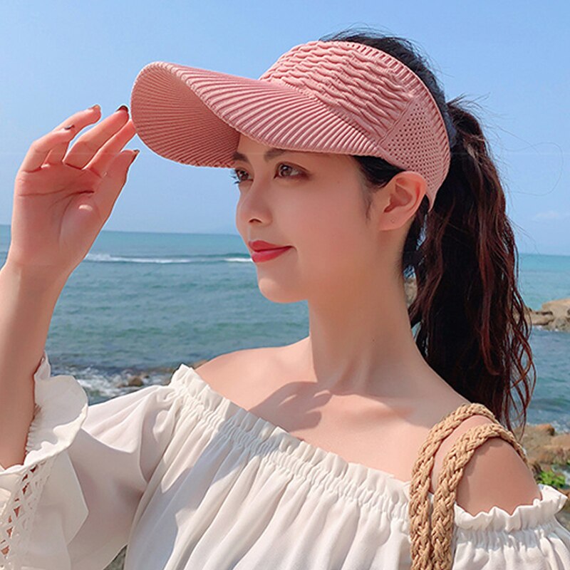 Summer Women's Empty Top Duck Tongue Baseball Cap Sun Visor Hip Hop Golf Cap Outdoor Sports UV Sunscreen Sun Hat