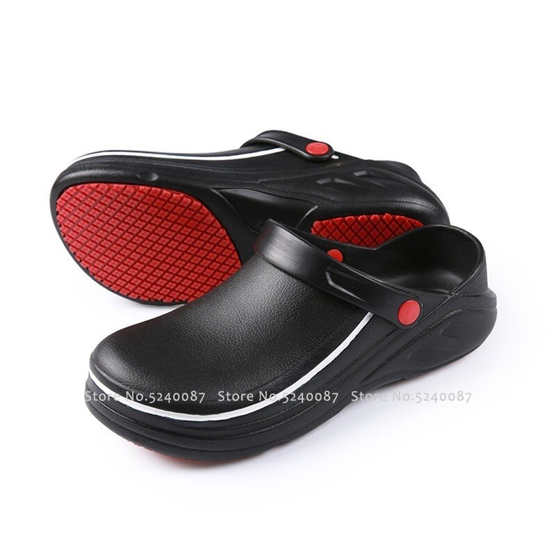 Man Restaurant Keuken Chef Blote Voet Schoenen Anti-Slip Chef Master Cook Bakkerij Werk Eva Slippers Ober Zachte Strand water Sandalen