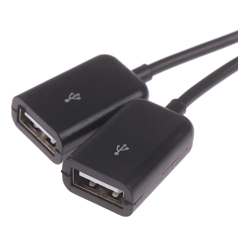 Micro usb / typ c  to 2 otg dual port hub kabel y splitter för surfplatta android mus tangentbord micro-usb typ-c adapter omvandlare