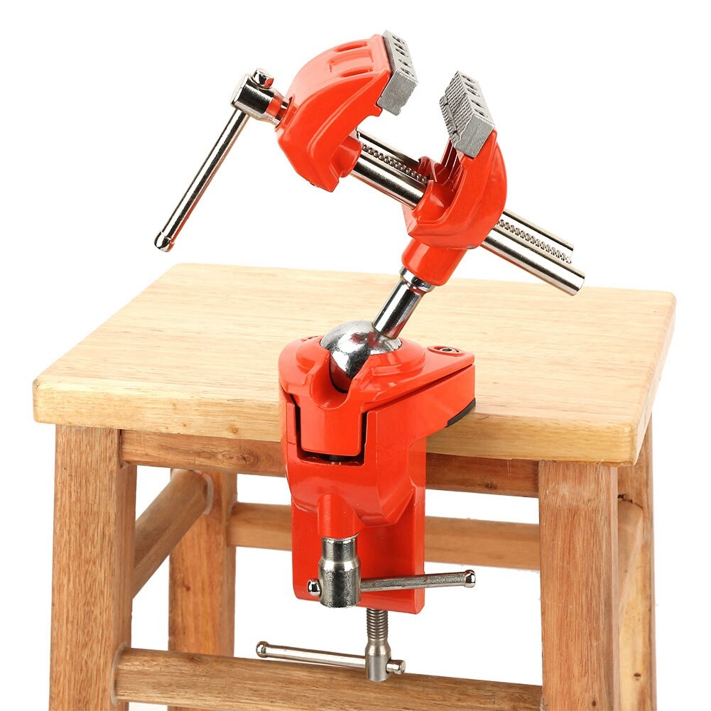 70mm Heavy Duty Aluminum Mini 360 Degree Rotating Clamp Vise Adjustable Jaw Width Vise Table Clamp for Workbench Clamp Vise