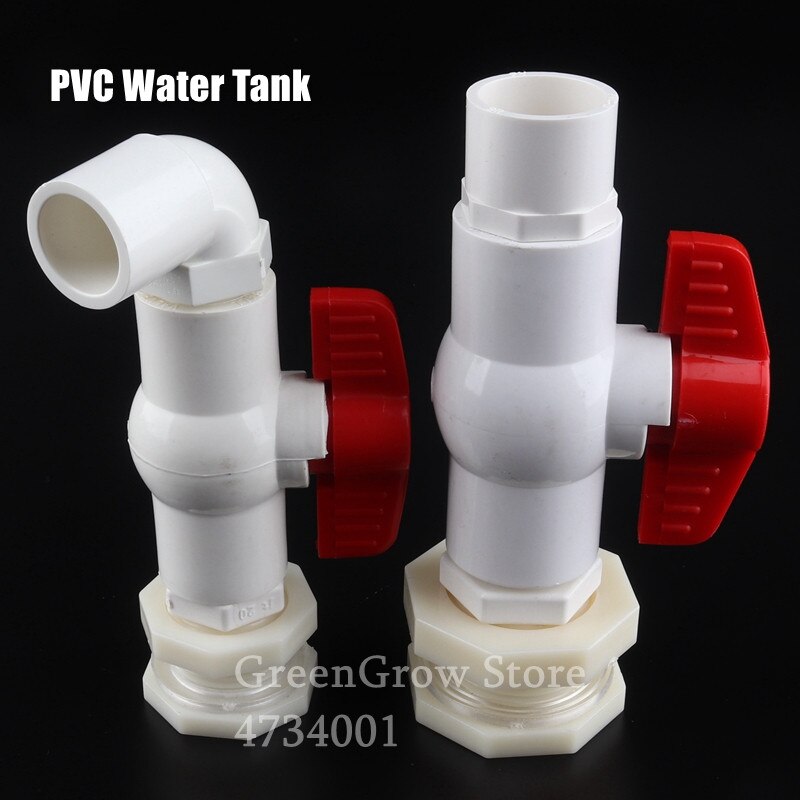 1pc 20 25 32mm 1/2"~1" PVC Water Tank Connectors Aquarium Fish Tank Drainage Intake/Drain Composite Joint ABS Connector DIY Tool