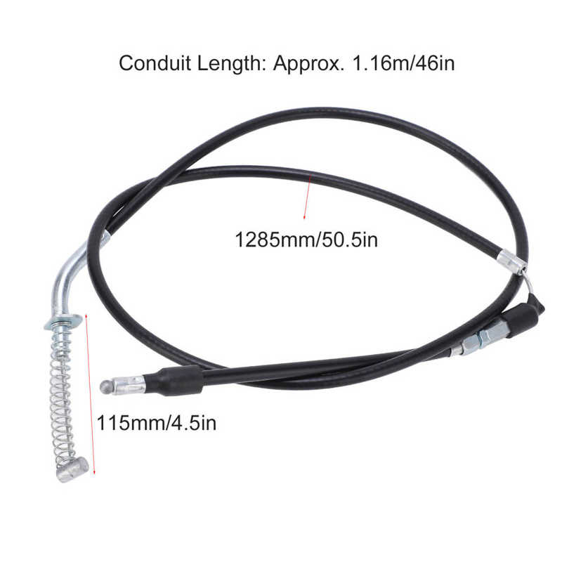 Brake Wire Front Drum Brake Cable Set Black 50.5in for 200cc 250cc ATV Replacement for YFA1 Breeze 1996-2000