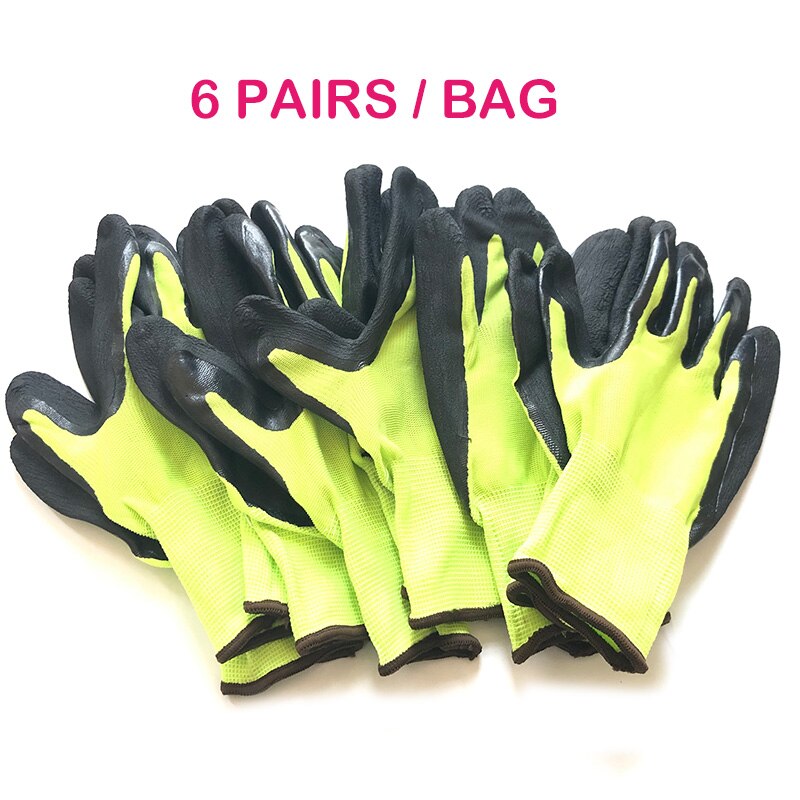 Werkhandschoenen bouw beschermende veiligheidshandschoenen gebreide polyester katoenen handschoenen voor tuinieren