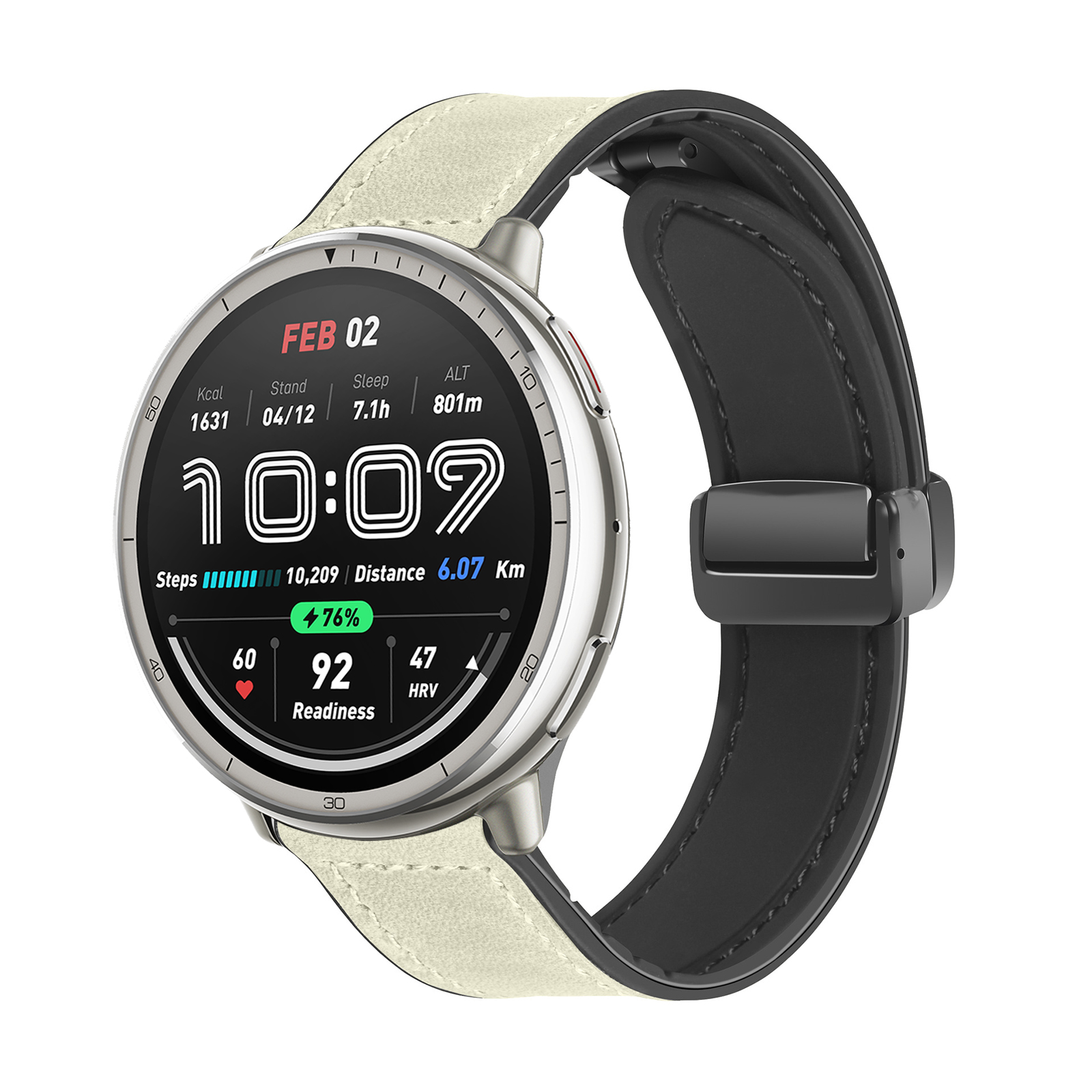 Leather Silicone Strap for Amazfit Active 2 Band Wristband Replacement Bracelet 20mm Soft Leather Silicone Strap Accessories: Sky Blue