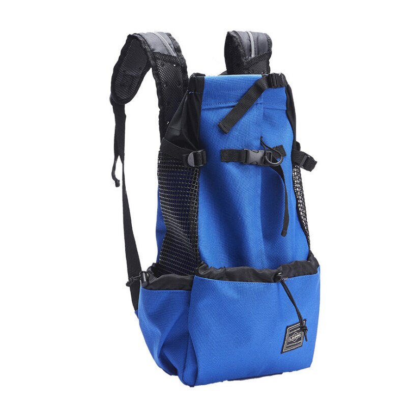 Ademend Hond Draagtas Speciaal Voor Grote Honden Outdoor Bulldog Backpacken Verstelbare Reistassen Huisdieren Producten Puppy: BLUE / L