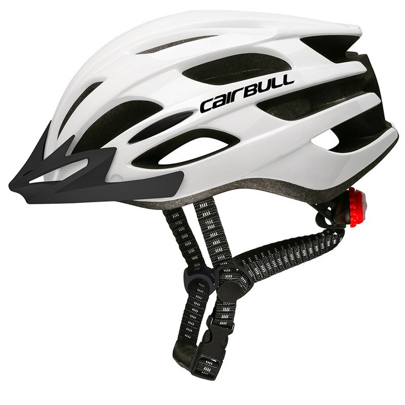 In-mold mtb fietshelm met afneembaar vizier & tt lens sport ultralichte mountainbike racefietshelm met achterlicht