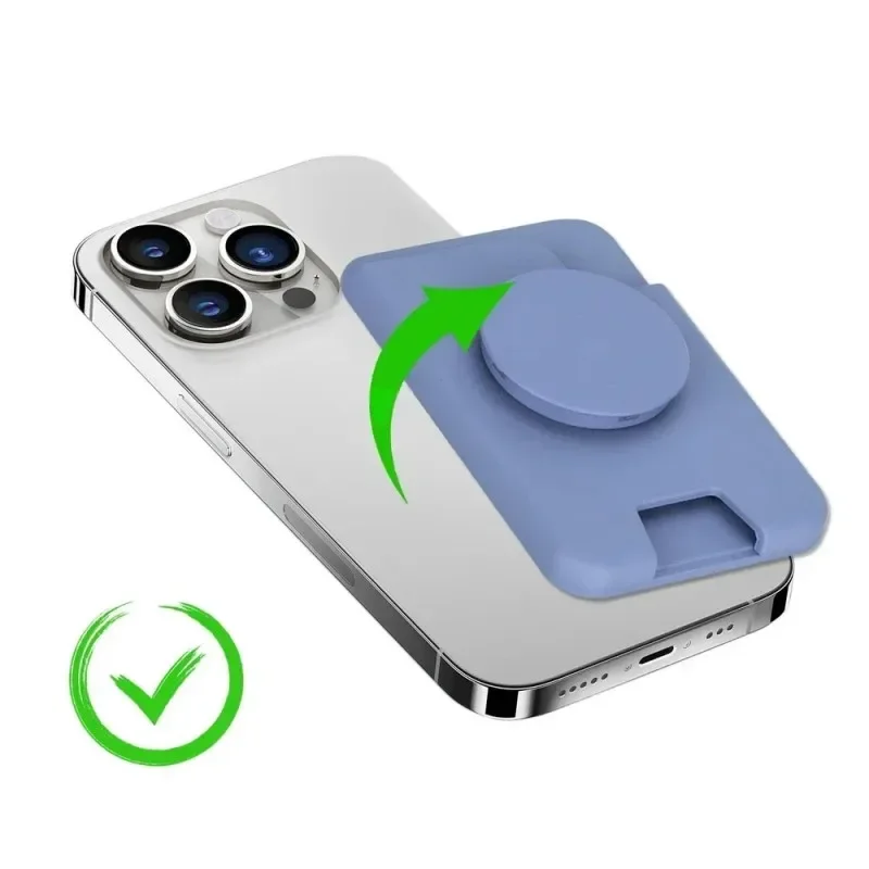 Voor Magsafe Card Wallet Case Voor iPhone 17 16 15 14 13 12 Pro Max 2 in 1 Sterke magnetische kaarthouder Zak met uitbreidbare standaard