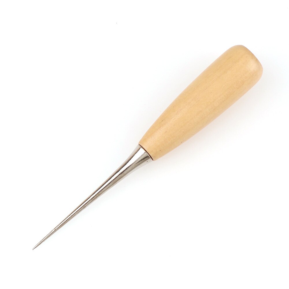 2 stücke Holz Farbe Leder Handwerk Spitze Ahle Hand NäHenne Werkzeug Leder Rand glatter Runde Holz Bausatz Ahle See Locher