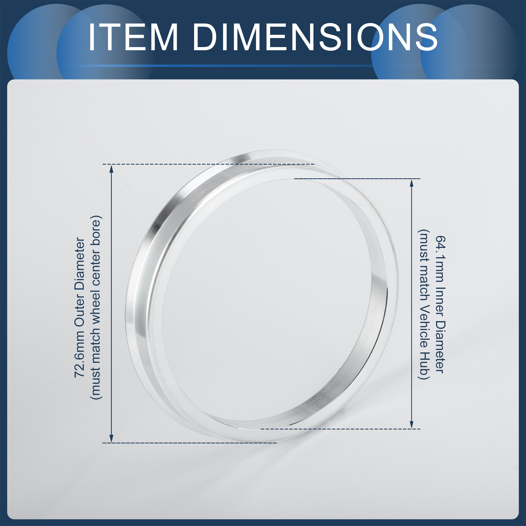 UXCELL 4pcs OD 70.1/72.6/72.1/73.1mm to ID 57.1/60.1/64.1/54.1/66.6/62.5mm Hub Centric Rings Wheel Hubrings Aluminum Alloy: Lavender