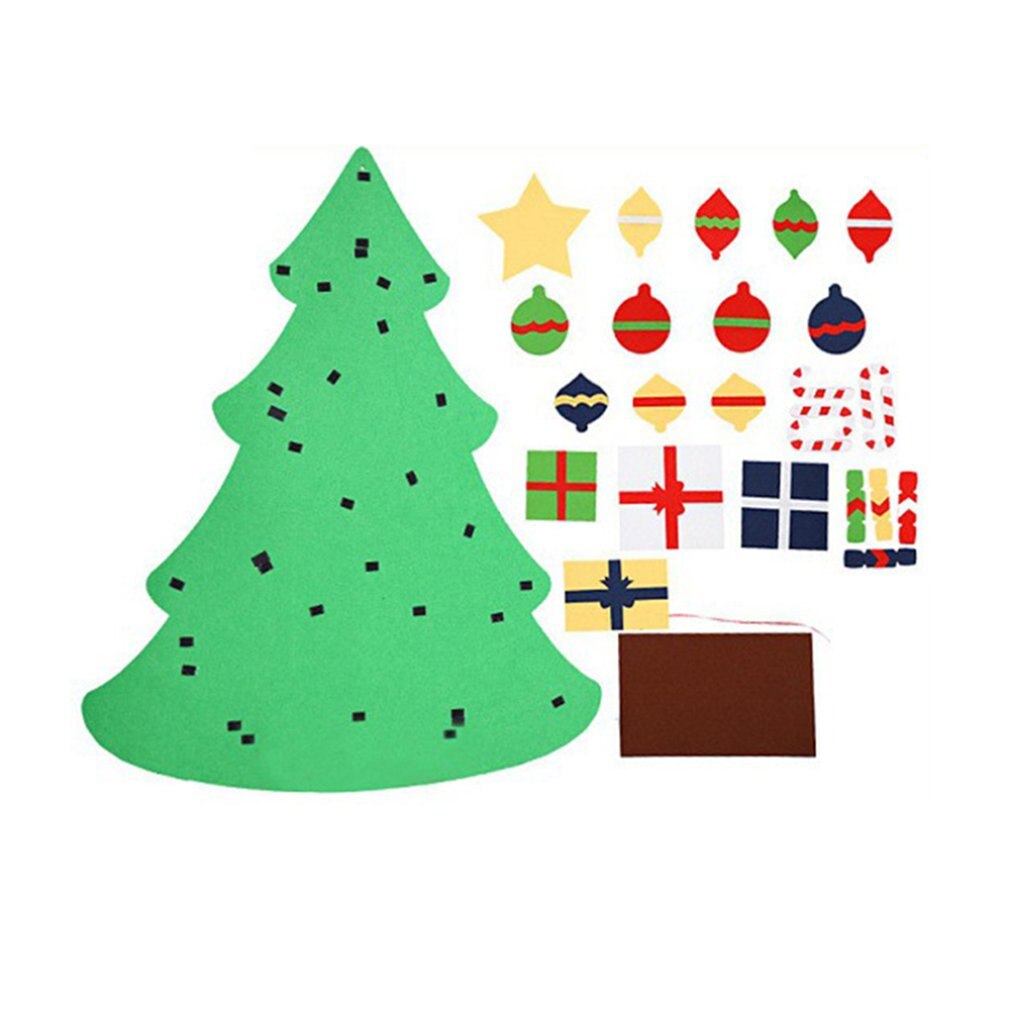Filt juletre kalender jule nedtelling kalender anheng dekorasjon barn gjør det selv juletre: B 30 stk