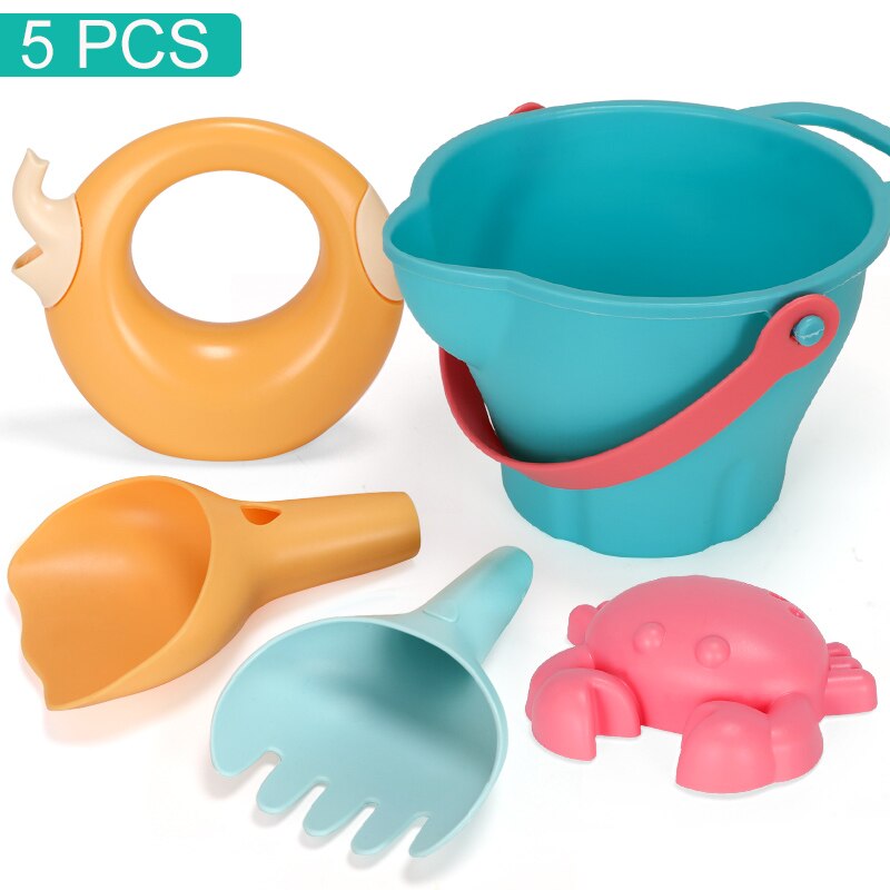 Strand Speelgoed 5-17Pcs Baby Strand Spel Speelgoed Kinderen Zandbak Set Kit Zomer Speelgoed Strand Spelen Zand Water spelen Winkelwagen Voor Kids: 5PCS