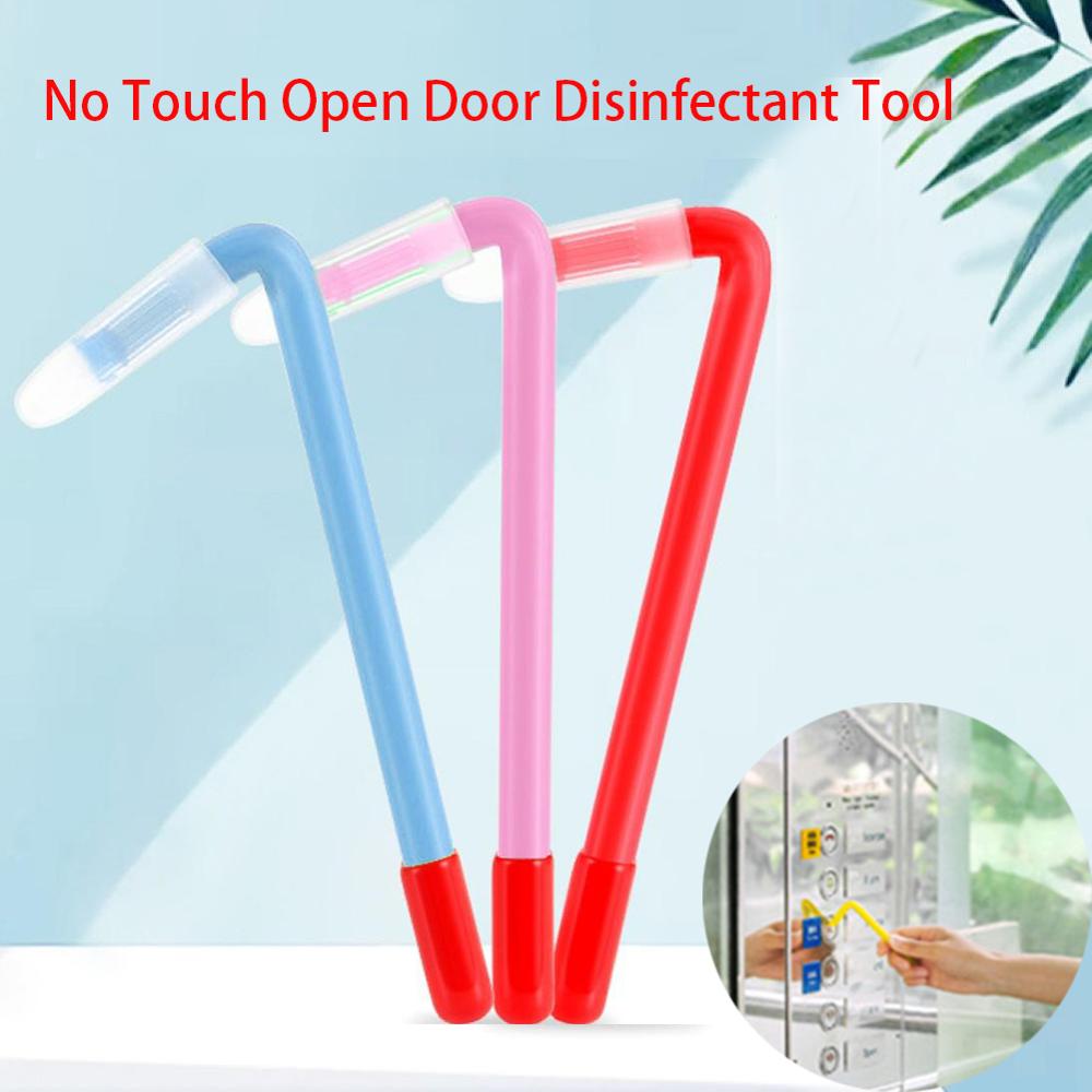 Reusable No Touch Anti Epidemic Open Door Disinfectant Tool Elevator Press Stick Artifact Anti-virus Avoid Contacting Tool