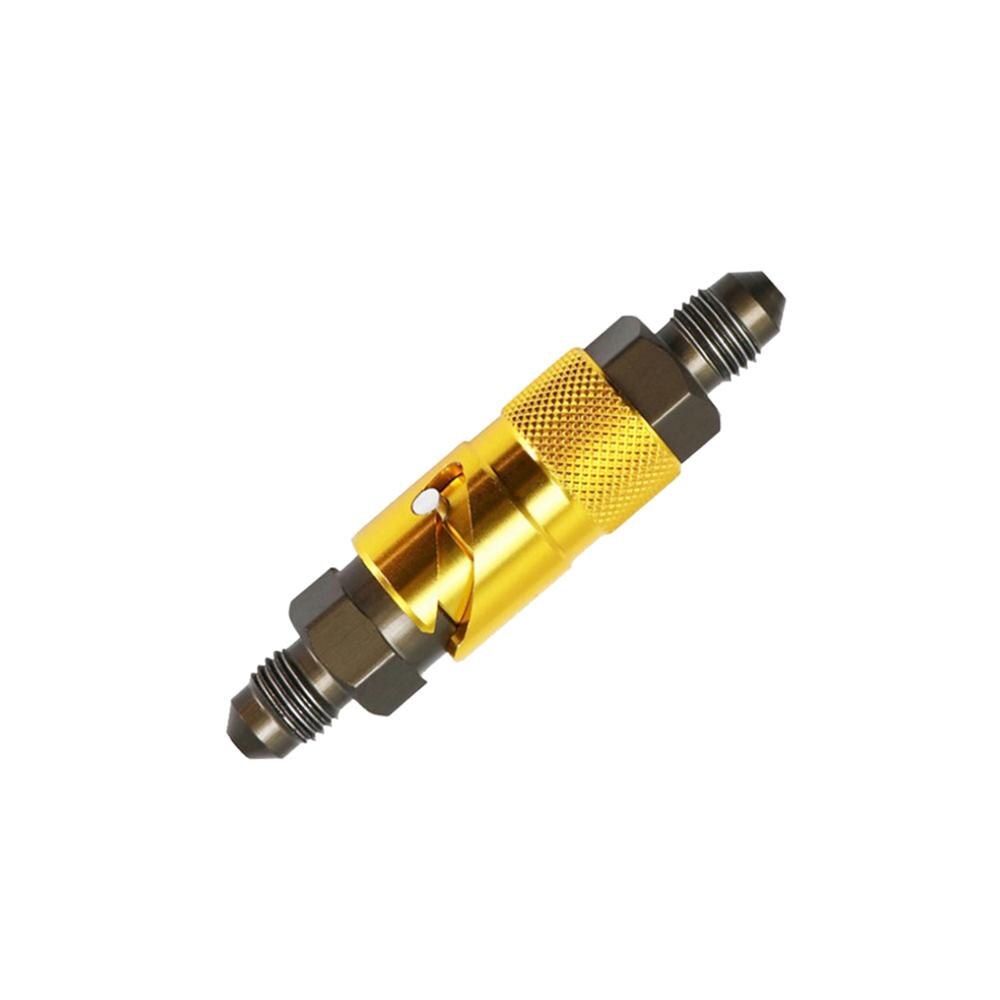 Motorcycle Brake Line Hose Aluminum AN3 Fluid Quick Release AN-3 Connect Fitting Adapter Kit for -Honda -Yamaha -KTM Cafe Racer: gold