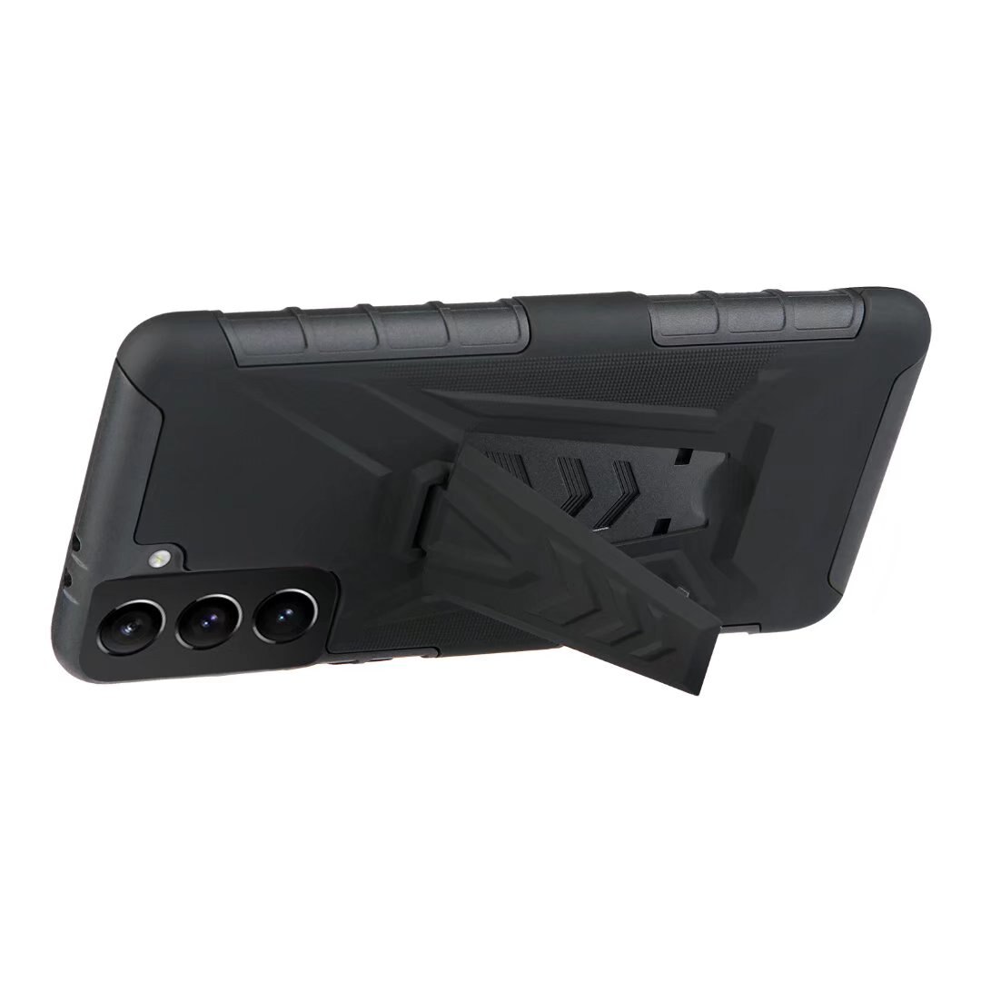 Combo Shell &amp; Holster Galaxy S22 5G/S22 Plus Case Slim Shell Case Kickstand Riemclip Voor samsung Galaxy S22 Ultra Case