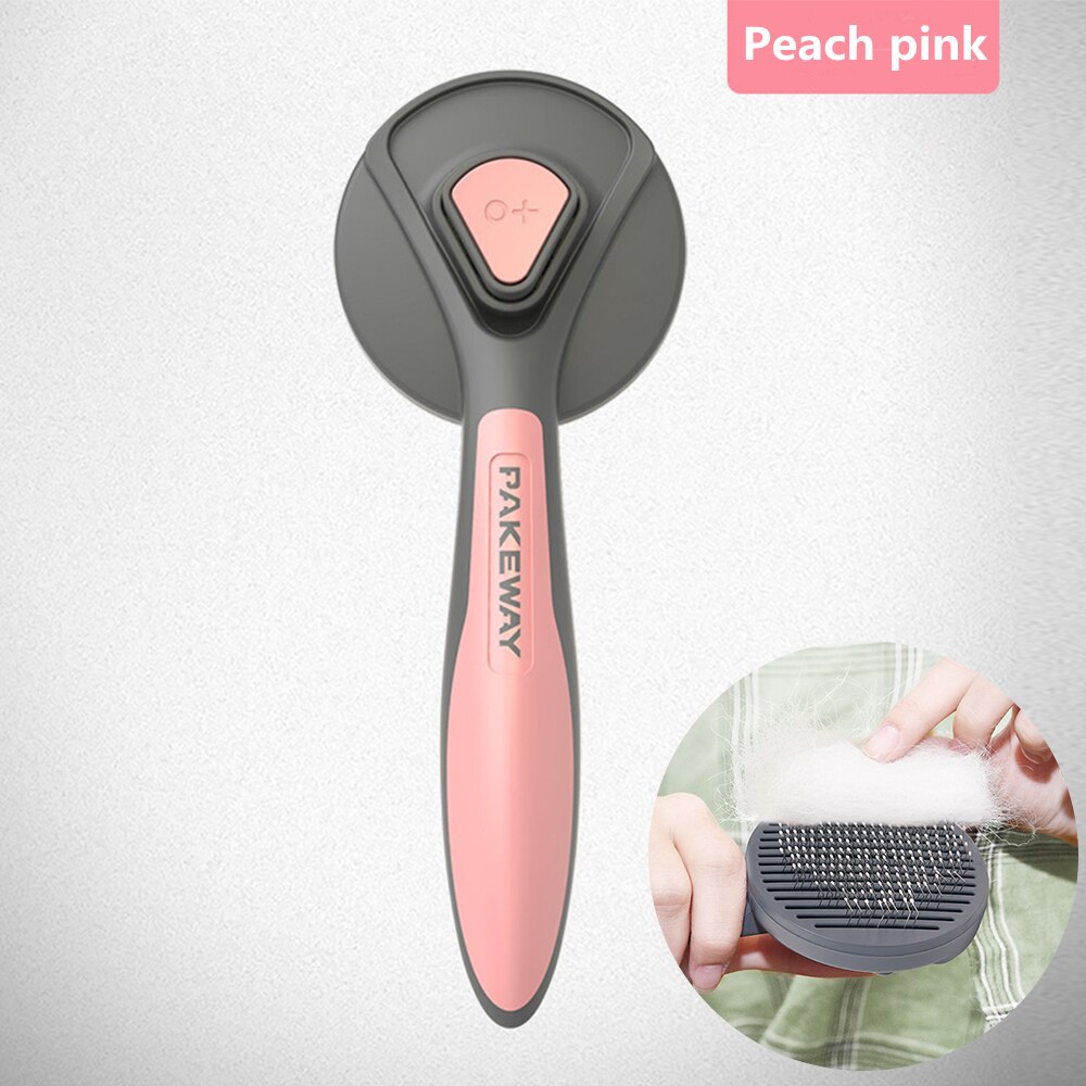 Brosse de Massage d'angle mural pour chat, auto-toilettage avec cataire herbe-aux-chats doux, brosse pour le visage avec un peigne chatouillant, fournitures de toilettage pour animaux de compagnie: Peach pink