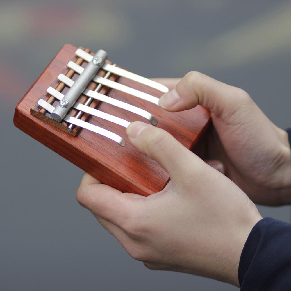 GECKO 5-tone Kalimba Wood Thumb Piano Easy To Learn Musical Instrument for Kids Adults Wood Kalimba Musical Instrument