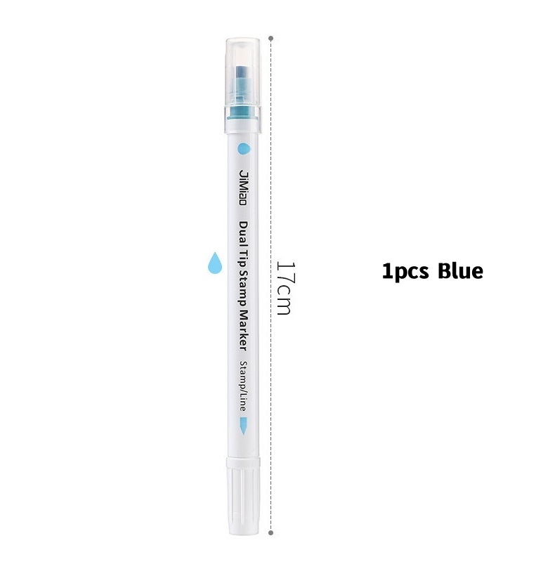 1/6pcs Dual Tips Stamp Marker Pen Set Color Line Highlighter Spot Liner for Drawing Paint Art Office School F7277: Red