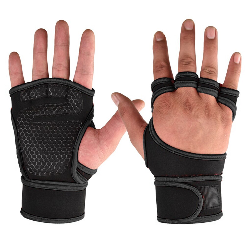 Gants d'entrainement d'haltérophilie pour femmes et hommes, 1 paire, pour le Fitness, la musculation, la gymnastique, les poignées, la protection de la paume des mains,