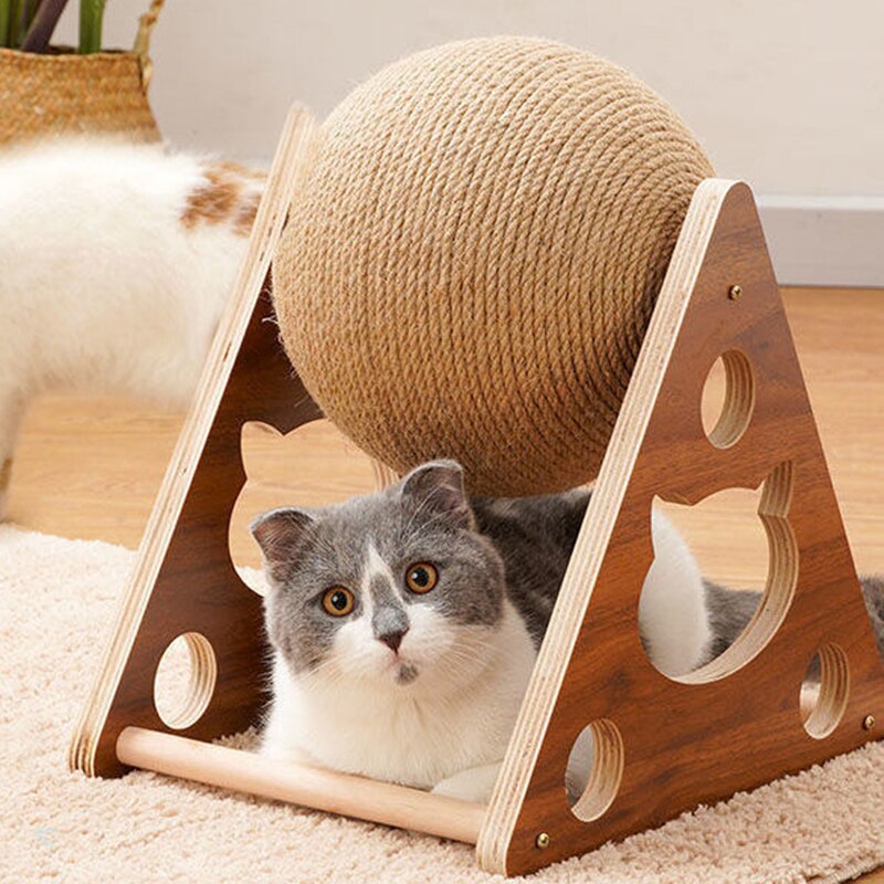 Cat Scratching Ball Toy Kitten Sisal Rope Ball Board Grinding Paws Toys Cats Scratcher Wear-resistant cat Scratching Shelves