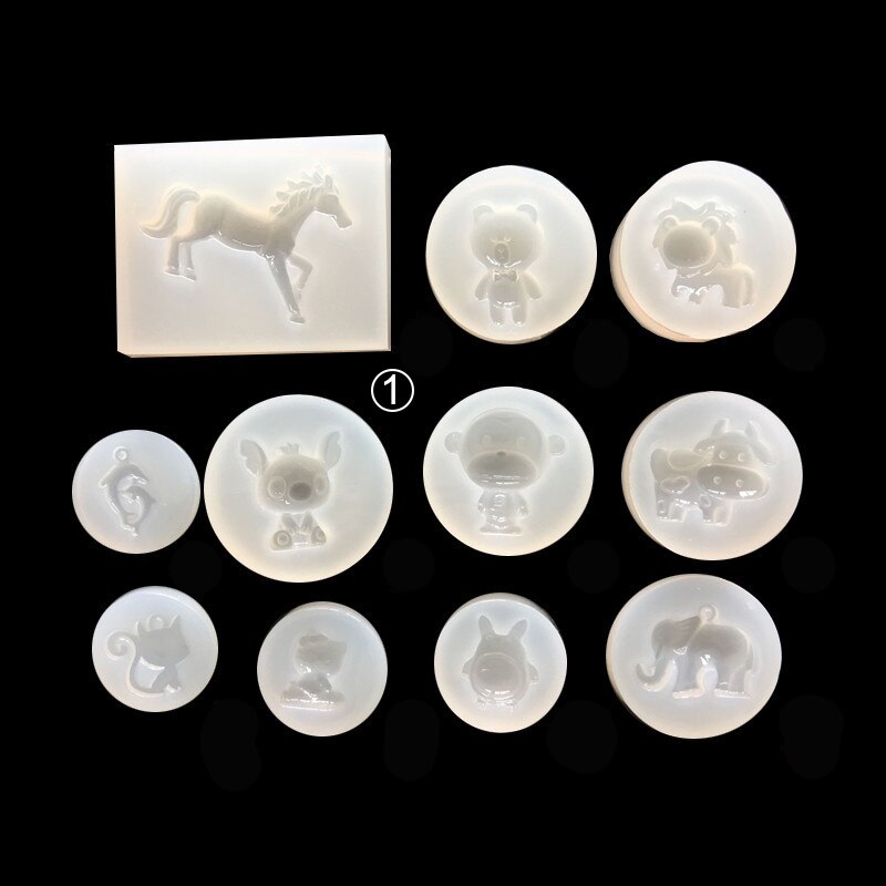 1pcs UV Resin Jewelry Liquid Silicone Mold Bear/Lion/Cow Animals Resin Charms Molds For DIY Intersperse Decorate Making Jewelry: 1
