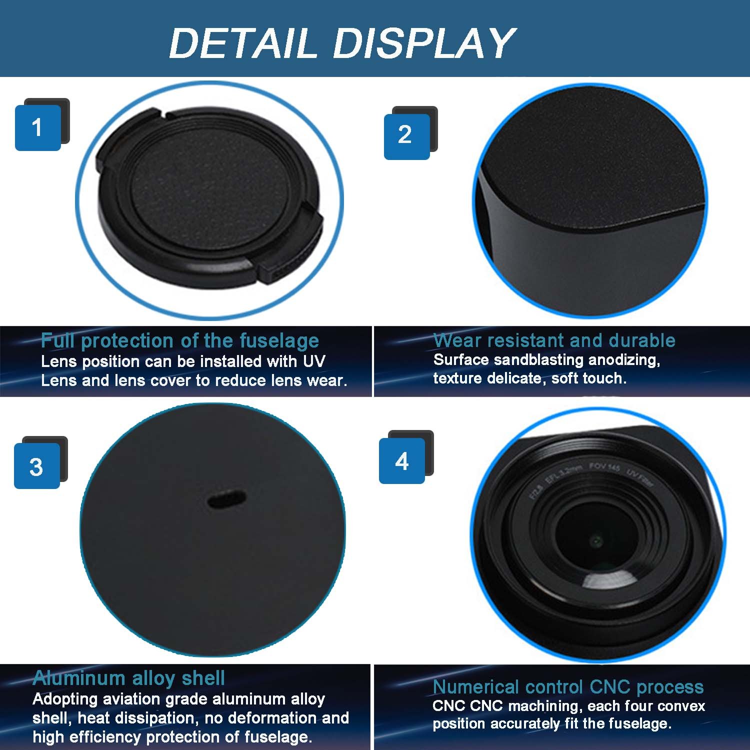 Top Cnc Aluminum Alloy Protective Case For Xiaomi Mijia Camera Cage Mount With 37mm Uv Lens For Mijia 4K Mini Sport Camera