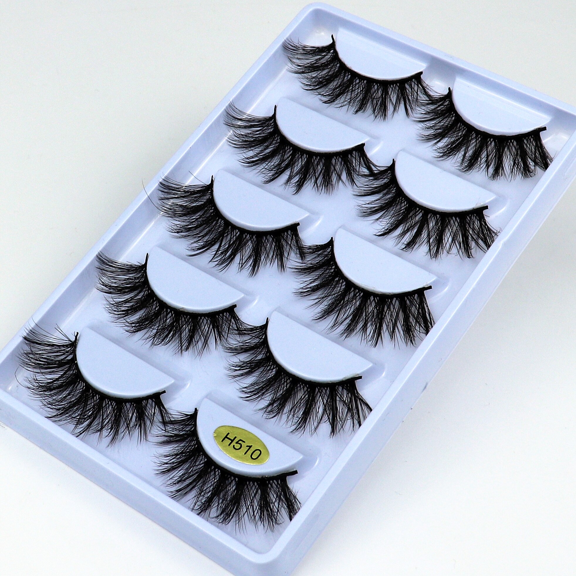 MIOFIA 3D ciglia finte in visone 20mm ciglia finte naturali 5 paia faux cils pack ciglia trucco estensione ciglia in seta maquiagem: H510
