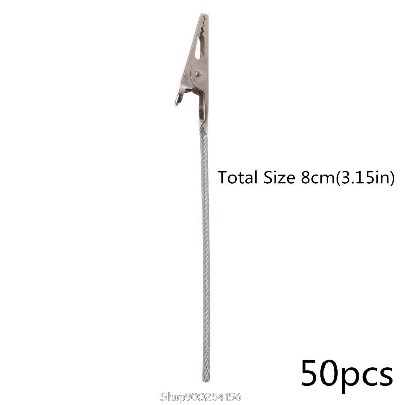 50pcs 4 Inch DIY Craft Wire Clip Card&Note&Picture&Photo&Memo Holder Clips Party Alligator Clamp Clay&Cake D11 20: 8cm