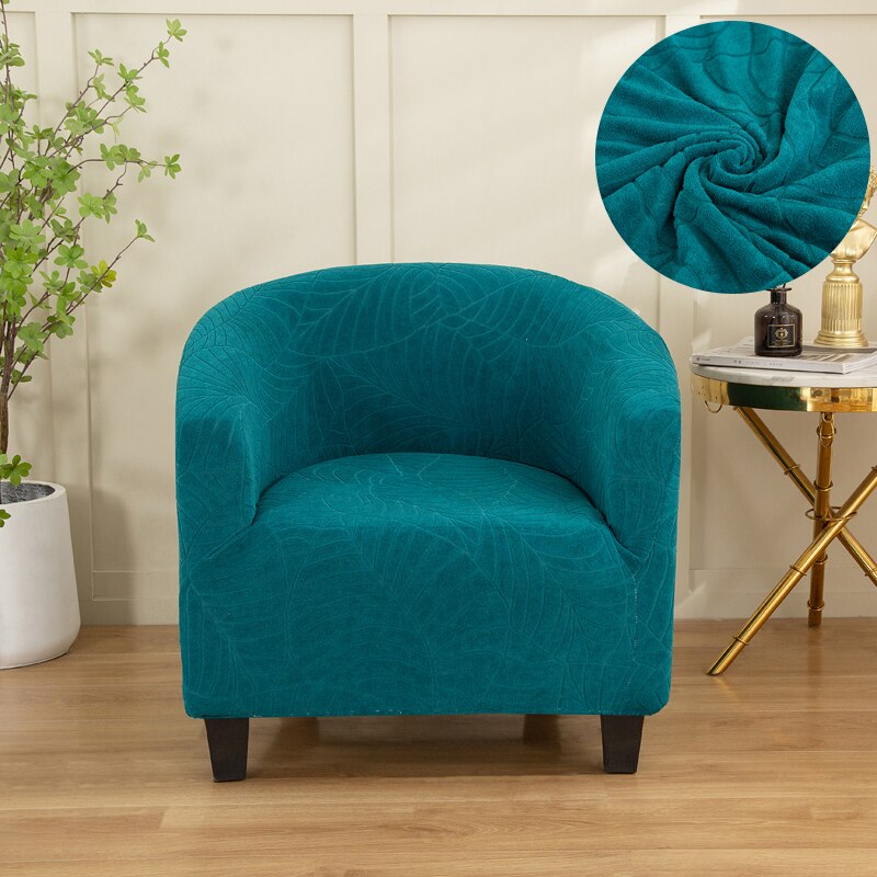 Club Stoel Hoes Stretch Vat Stoelbekleding Jacquard Bad Stoel Kussenovertrekken Zachte Spandex Fauteuil Sofa Cover Verwijderbare: JADE