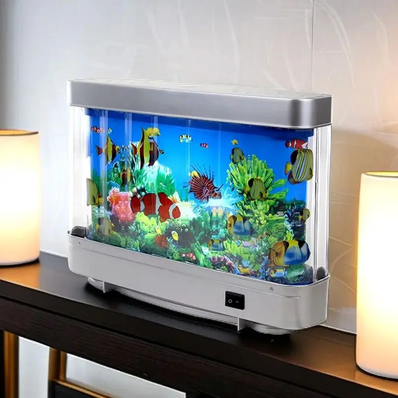 Künstliche tropische Aquarium lampen Aquarium dekorative Tisch lampe virtuelle Ozean dynamische LED Nachtlicht Kinderzimmer Dekor