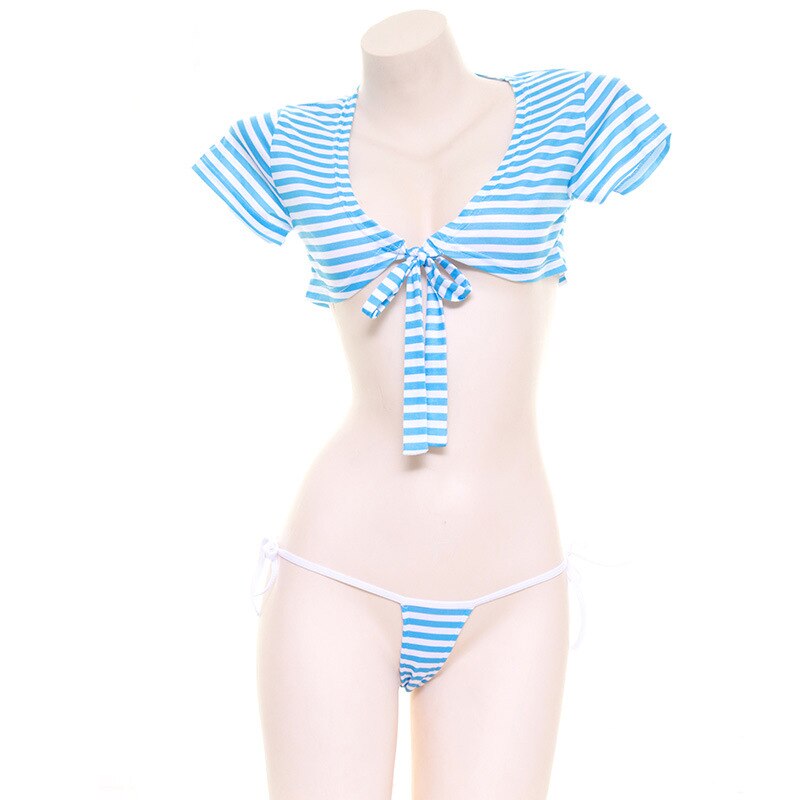 J ropa interior Sexy para mujeres y niñas, Braga Lolita a rayas, sujetador de dibujos animados para estudiantes, Cosplay para chicas, baile,