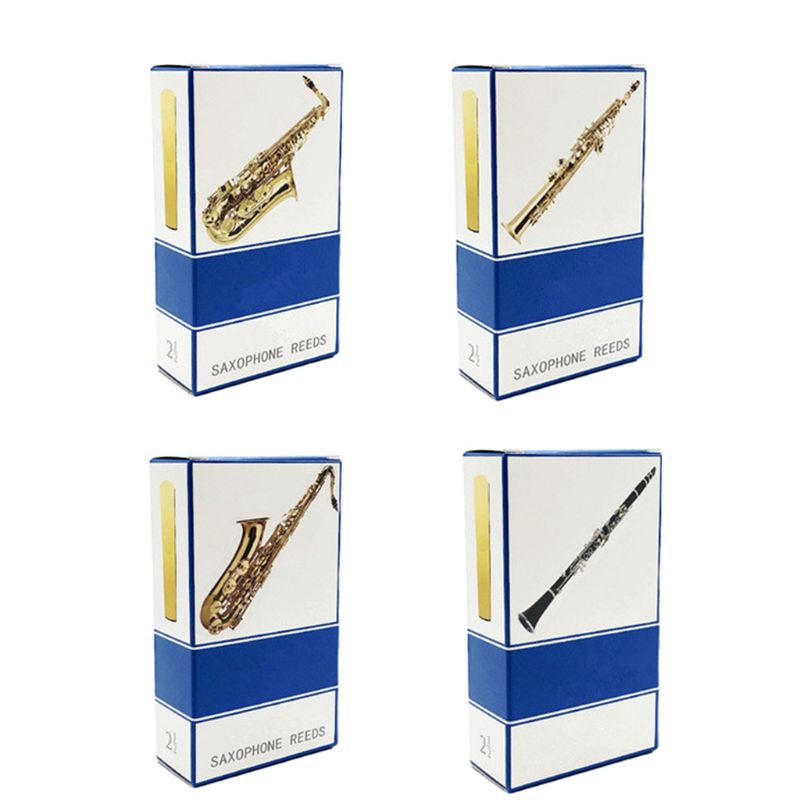 10x Saxophon-Blättchen Stärke 2.5 - Alt, Sopran, Tenor Saxophon & Klarinette Blättchen - Bambus