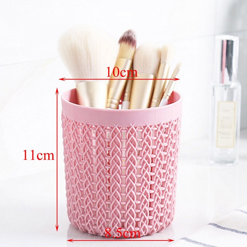 Caja de brochas cosméticas huecas de cilindro, multifuncional, caja de almacenamiento vacía, organizador de maquillaje para chica, soporte para bolígrafos para el hogar y la Oficina