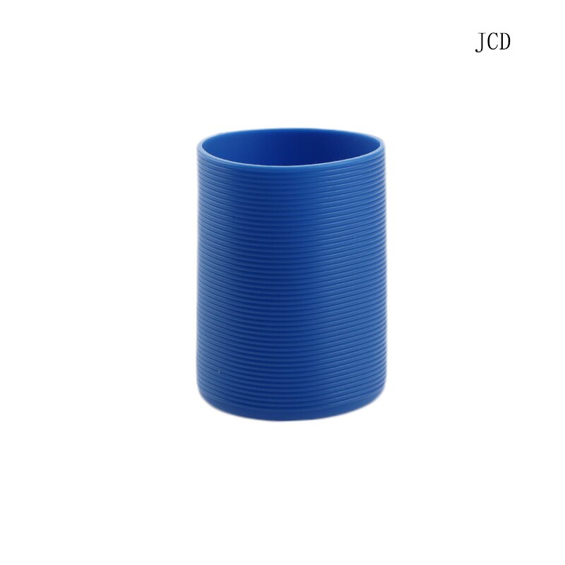 Jcd 1 stk 6.5cm silikone glas kop slip skridsikker isolering beskyttelsesdæksel vandret strimmel isolering dæksel: Blå -6.5cm