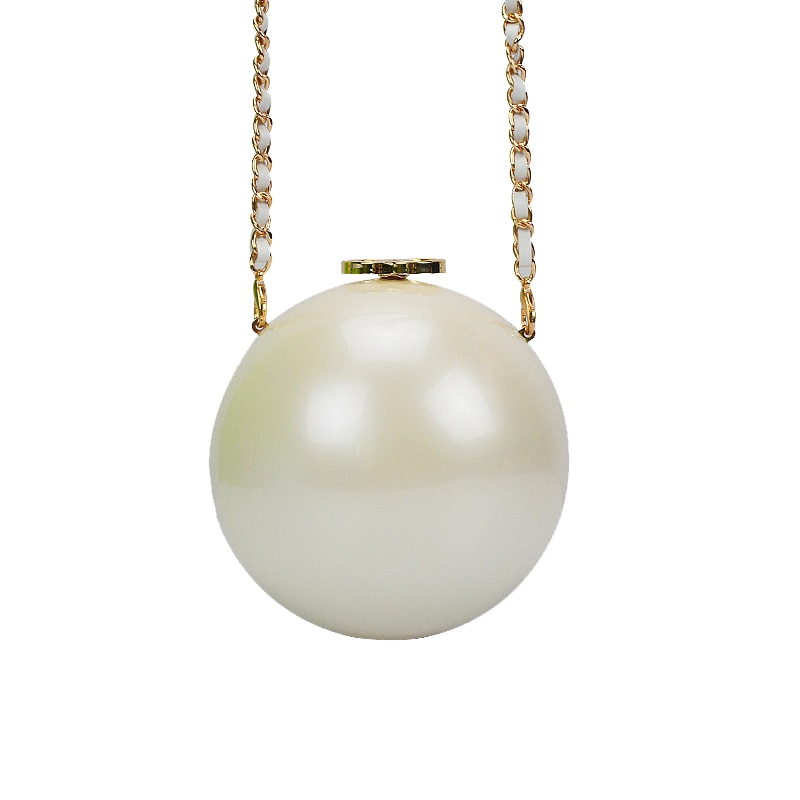 Pearl Ball Shaped Evening Bag Ladies Handbag Women Round Shoulder Wedding Bags